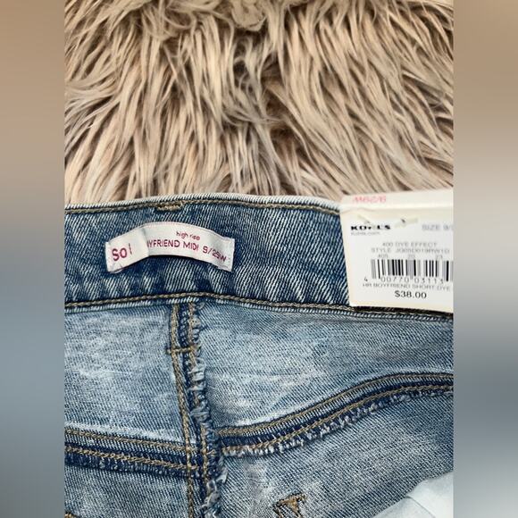 SO women’s high rise boyfriend midi jeans shorts - Picture 9 of 9